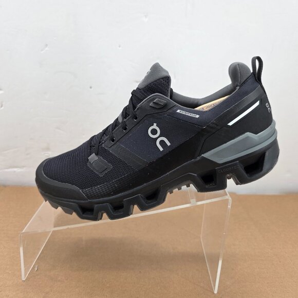 On Cloudwander Waterproof Hiking/Walking Shoes Women's Sz 9.5 Black Eclipse - Picture 5 of 14